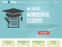 Tablet Screenshot of paper4college.com